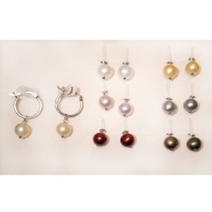 Fresh Water Pearl & Silver Hoop Earring Set